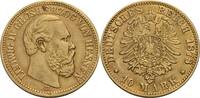 Hessen 10 Mark H, Darmstadt Ludwig IV., 1877-1892 -