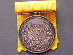 Dänemark Feuerwehr Medaille 1906 für 25 Dienstjahre am Band BU
