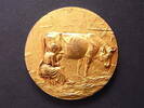 Frankreich Preismedaille Landwirdschaft 1934 Melkerin vzgl 17.34 £  +  5.20 £ shipping