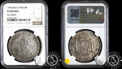PERU 1795 LIMA IJ 8 REALES - CHARLES IV NGC XF Details