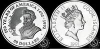 Cook Islands 50 DOLLARS 1991 50 DOLLARS – Ferdinand Magellan Proof 43.35 £  +  13.44 £ shipping