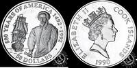 Cook Islands 50 DOLLARS 1990 50 DOLLARS – Walter Raleigh Proof 43.35 £  +  13.44 £ shipping