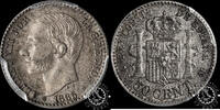 Spain 50 CÉNTIMOS 1885/1 *86 50 CÉNTIMOS – Alfonso XII – MS M – MS62... 260.09 £  +  14.30 £ shipping