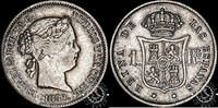 Spain 1 REAL 1859 1 REAL – Isabel II – Madrid – MBC / VF 17.30 £  +  13.44 £ shipping