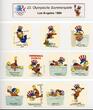 Olymp. Spiele Los Angeles 1984 27 Aufkleber Maskottchen-Sportarten 27 Aufkleber Maskottchen-Sportarten