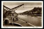 AK Würzburg Main mit Ladekran, Brücke und Festung Marienberg um 1900 -