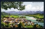 AK Bad Tölz Blick auf die Isarbrücke vom Kalvarienberg 1918 gebraucht -