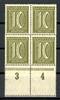 Deutsches Reich 2x Deutsches Reich 2x 159 a L postfrisch im 4er Block MiNr. 159 a L postfrisch im 4er Block -