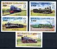 Zentralafrika Zentralafrika 1026-1030 geschnitten postfrisch Eisenbahn MiNr. 1026-1030 geschnitten postfrisch Eisenbahn -