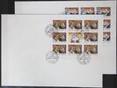 Jugoslawien Jugoslawien 2559-2560 gestempelt als Kleinbogensatz als FDC MiNr. 2559-2560 gestempelt als Kleinbogensatz als FDC -