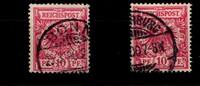 Deutsches Reich Deutsches Reich 47b, 47d gestempelt zwei Farben gepr. Zenker BPP MiNr. 47b, 47d gestempelt zwei Farben gepr. Zenker BPP -