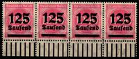 Deutsches Reich Deutsches Reich 291 postfrisch 4er Streifen (f95) vom Unterrand MiNr. 291 postfrisch 4er Streifen (f95) vom Unterrand -