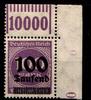 Deutsches Reich Deutsches Reich 289b OPD a W OR postfrisch 1/11/1 vom Eckrand MiNr. 289b OPD a W OR postfrisch 1/11/1 vom Eckrand -