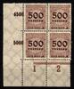 Deutsches Reich Deutsches Reich 313 postfrisch 4er Block, vom Eckrand MiNr. 313 postfrisch 4er Block, vom Eckrand -