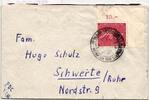 Bund 227 auf Brief gelaufener FDC, Eckrandstück -