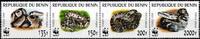 Benin Benin 1159-1162 postfrisch Viererstreifen / WWF MiNr. 1159-1162 postfrisch Viererstreifen / WWF -