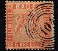 Baden Baden 11 gestempelt N5 104 Offenburg, geprüft Flemming BPP MiNr. 11 gestempelt N5 104 Offenburg, geprüft Flemming BPP -