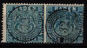 Baden Baden 10 a gestempelt N5 32 Elfringen-Kirchen, waagerechtes Paar MiNr. 10 a gestempelt N5 32 Elfringen-Kirchen, waagerechtes Paa -
