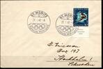 Schweiz 495 auf Brief als Einzelfrankatur UR Olympische Winterspiele 1948 -