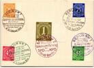 Alliierte Besetzung 927, 937 u.a. auf Postkarte mit Sonderstempeln -
