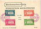 Berlin und Brandenburg Werbemarken auf Postkarte mit Sonderstempel -