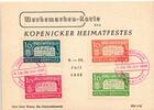 Berlin und Brandenburg Werbemarken auf Postkarte mit Sonderstempel -