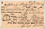Bayern Fahrpost Bischofsheim 1866 Empfangsbescheinigung -