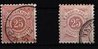 Württemberg Württemberg 48 a, b gestempelt MiNr. 48 a, b gestempelt -