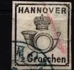 Hannover Hannover 17y gestempelt Mängel dünne Stelle MiNr. 17y gestempelt Mängel dünne Stelle -