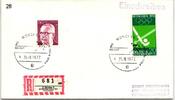 BRD Bund 588, 730 auf Brief Olympiade 1972 -