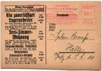 Deutsches Reich auf Postkarte Freistempler Zwickauer Tageblatt -