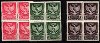   Indonesien Indonesien 65-67 postfrisch als Viererblöcke MiNr. 65-67 postfrisch als Viererblöcke 