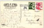 Deutsches Reich 644-645 auf Postkarte Motiv Erste Lokomotive -