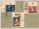 Deutsches Reich 823-825 auf Postkarte Satz kompl. vom Eckrand Sonderstem. -