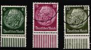 Deutsches Reich Deutsches Reich 516, 520, 523 UR gestempelt Unterrand MiNr. 516, 520, 523 UR gestempelt Unterrand -
