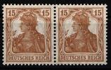 Deutsches Reich Deutsches Reich 100 b postfrisch waagerechtes Paar, geprüft Oechsner BPP MiNr. 100 b postfrisch waagerechtes Paar, geprüft Oechs -