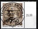 Bundesrepublik Deutschland Bundesrepublik Deutschland 1642 KBWZ gestempelt mit Stempel Frankfurt MiNr. 1642 KBWZ gestempelt mit Stempel Frankfurt -