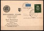 BRD Bund 121 auf Postkarte als Einzelfrankatur portogerecht -