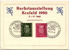 BRD Bund 121-122 auf Ausstellungskarte Herstausstellung -