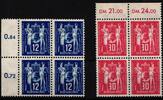 DDR DDR 243-244 postfrisch als 4er Blöcke MiNr. 243-244 postfrisch als 4er Blöcke -