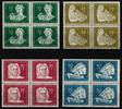 DDR DDR 256-259 postfrisch als 4er Blöcke MiNr. 256-259 postfrisch als 4er Blöcke -