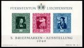 Liechtenstein Liechtenstein Block 5 postfrisch MiNr. Block 5 postfrisch -