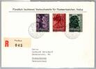 Liechtenstein 377-379 auf Brief Einschreiben -