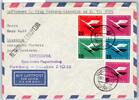 BRD Bund 205-208 auf Brief Lufthansa Erstflug -