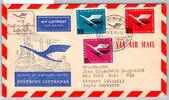 BRD Bund 205-208 auf Brief Lufthansa Erstflug -