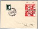 Deutsches Reich 645 auf Brief als 4er Block -