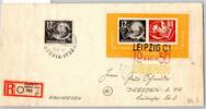 DDR Block 7 u.a. auf Brief als Mischfrankatur portogerecht -