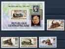 Zentralafrika Zentralafrika 648-651 + Block 70 postfrisch Eisenbahn MiNr. 648-651 + Block 70 postfrisch Eisenbahn -