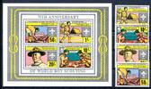 Tansania Tansania 205-208 + Block 29 postfrisch Pfadfinder MiNr. 205-208 + Block 29 postfrisch Pfadfinder -