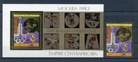 Zentralafrika Zentralafrika 622 A + Block 65 postfrisch Olympiade 1980 MiNr. 622 A + Block 65 postfrisch Olympiade 1980 -